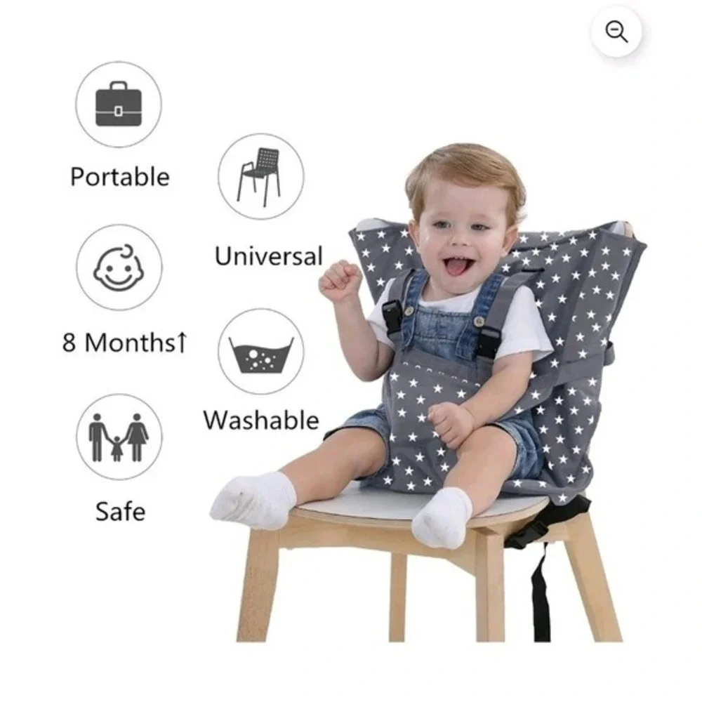 Portable‎ Baby High Chair Safety Seat Harness for Toddler, Baby Travel Essential